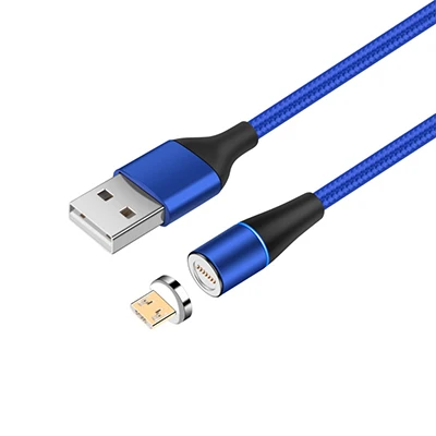 Магнитный кабель 3A Micro USB зарядное устройство магнитный Телефон зарядный провод для Samsung Лот - Цвет: Blue