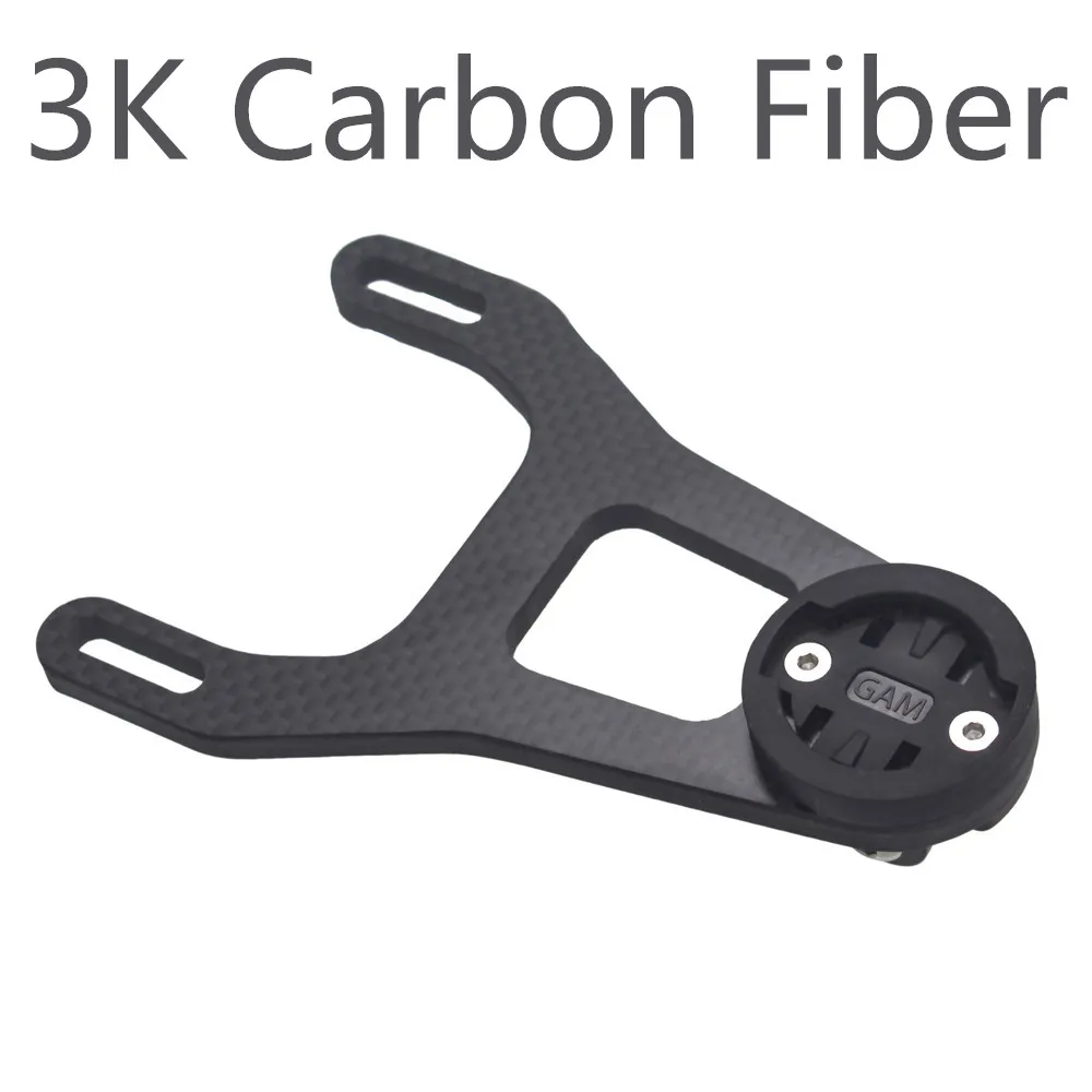 3k carbon fiber Держатель для велосипедного компьютера из углеродного волокна держатель для велосипеда кронштейн для велосипедного компьютера крепление для Garmin крепление поддержка 6d 5D руль для GoPro - Цвет: 3k carbon fiber
