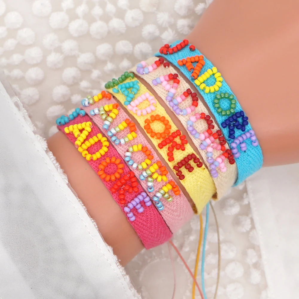 Go2boho Fabric Wristband Miyuki Cloth Bracelets Women Boho Summer Beach Braided Pulsera Girl Jewelry Bracelet Friendship Gift | Украшения и
