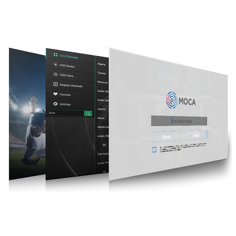 IPTV France Arabic Moca M3U IPTV 1800+ Live Channels 10000 VOD Subscription Sports 1 Year For Android Smart TV Box Phone PC