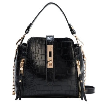 

luxury bag European Fashion Female Square Bag 2020 New High Quality PU Leather Women's Handbag Lock Chain Shoulder Messenger bag