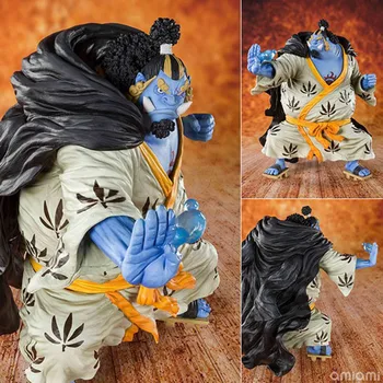 

20cm One Piece 20th Anniversary Jinbe Cartoon Ver. Statue PVC Action Figure Collectible Model Kids One Piece Toy Doll
