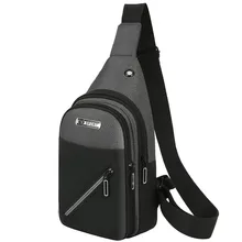

Light Luxury Fashion Man's Chest Bag Summer New Trendy Nylon Waterproof Crossbody Bags Solid Color Business Travel Bags 2022