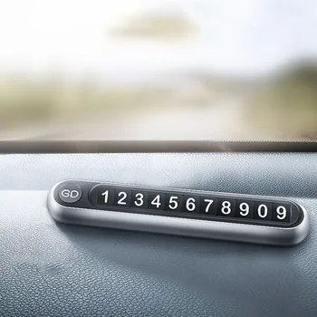 

2019 NEW car Push-button Type Car Number Plate Metal High Temperature Temporary Parking Card car accessories для авто