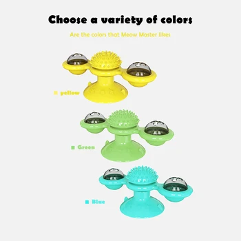 

Pet Interactive Toys Cats Puzzle Training Turntable Set Interactive Pet Playing Funny Molar Windmill Ball Whirling Game