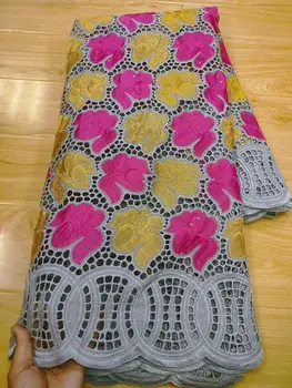 

2020 brode fabric coton africain dry cotton lace swiss voilce lace fabrics dubai fabric sewing material 5yard