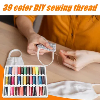 

39Pcs/Sets Multicolor Home DIY Sewing thread Small Roll Household Sewing Threads Spools Hand Stitching Embroidery @35