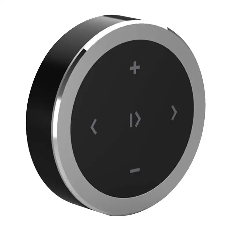 1 шт. беспроводной Bluetooth пульт дистанционного управления автомобильный руль мотоцикл велосипед руль медиа кнопка для IOS Android телефон автомобильный комплект - Название цвета: Серебристый