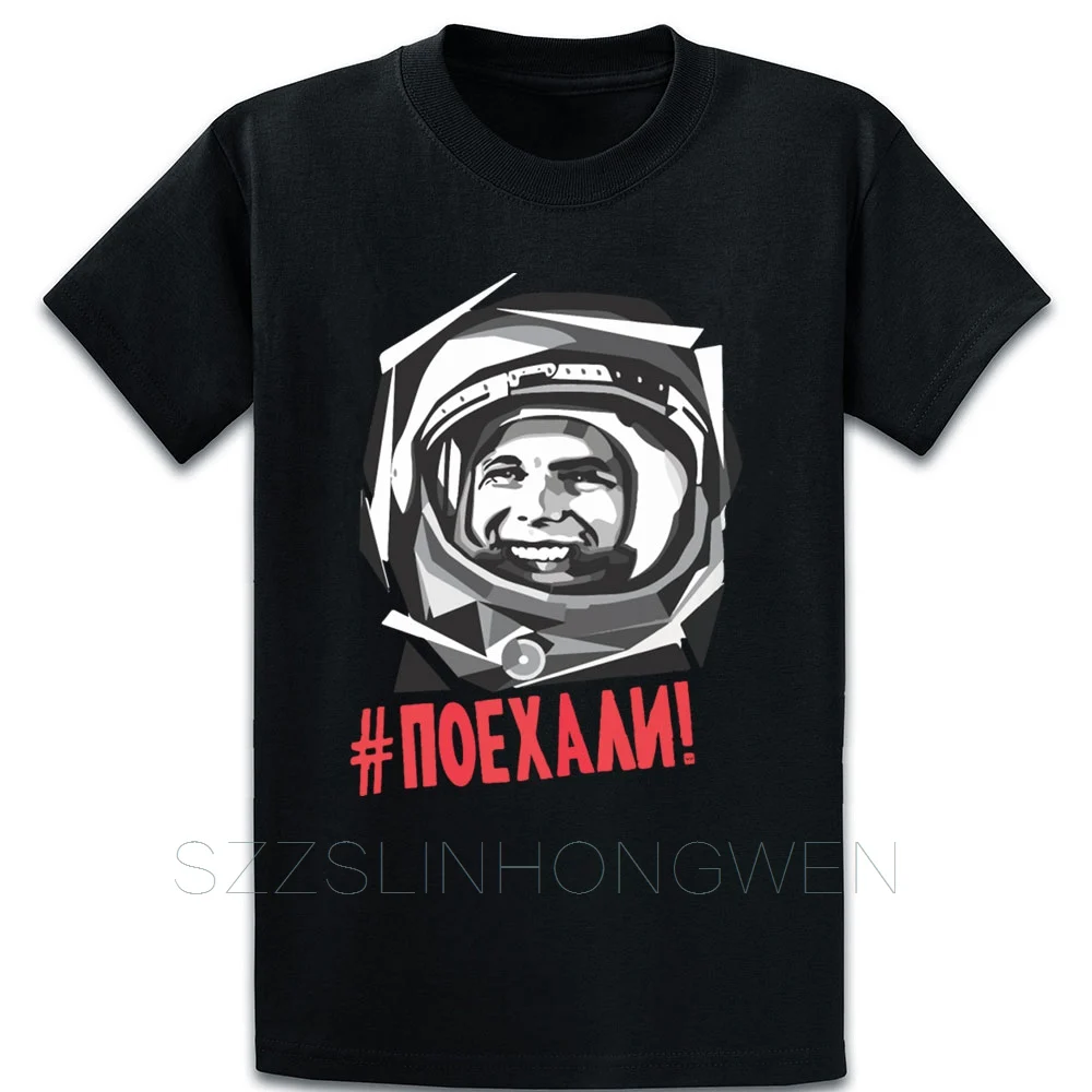 

CCCP Soviet Gagarin Russia T Shirt Funny Fit Printing Pattern Over Size S-5XL Letter Spring Cotton Shirt