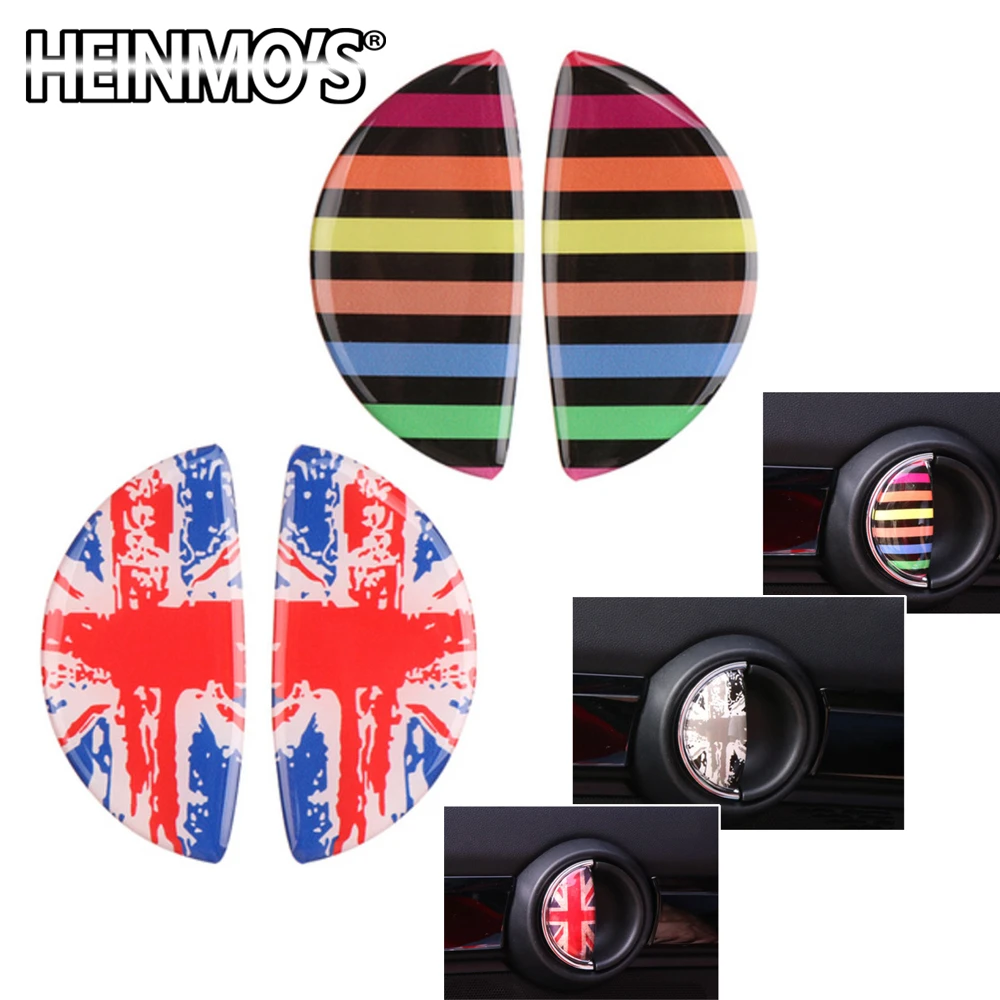 

Car Interior Decoration Flag Door Pull Handle Car Styling Sticker For Mini Cooper JCW Clubman Countryman F54 F55 F56 F57 F60