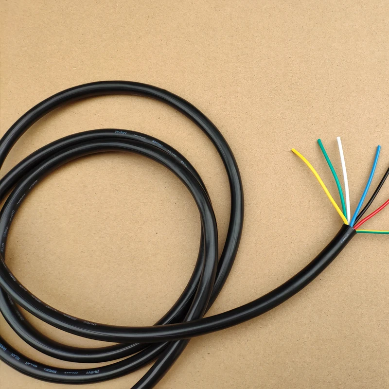 CVP Bulk Trailer Cable Truck Electric Cable Wire Black 5 6 7 Cores 0.75mm2 RV Parts Camper Caravan Accessories