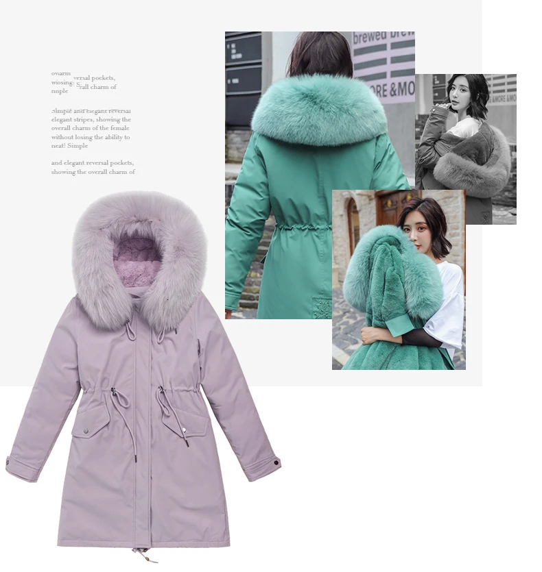Хлопковое теплое пальто с подкладкой и водонепроницаемая куртка для женщин, большие размеры, тонкое длинное пальто для женщин, зимняя большая парка с меховым капюшоном, женские пальто