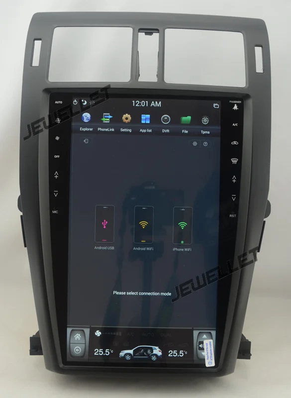 13," tesla стиль вертикальный экран android 8,1 шесть ядер автомобиля gps радио навигация для Toyota Crown 2009-2012