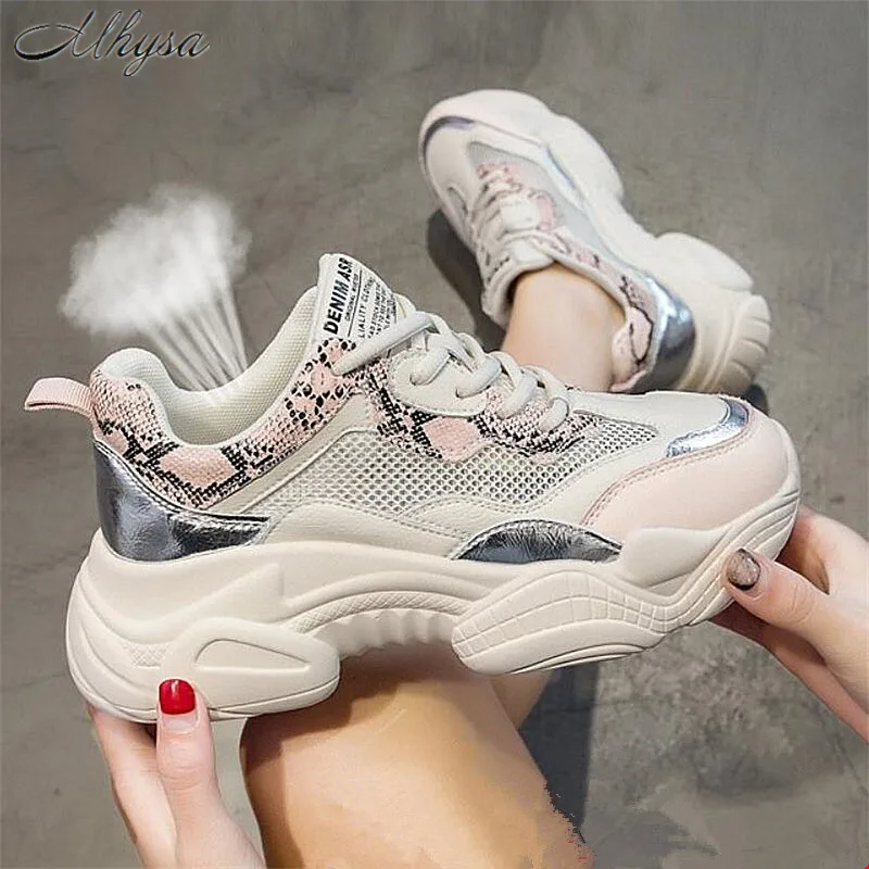 

2019 New Women Casual Shoes Mesh Comfortable breathable Platform Woman Sneakers Ladies Trainers chaussure YYJ72