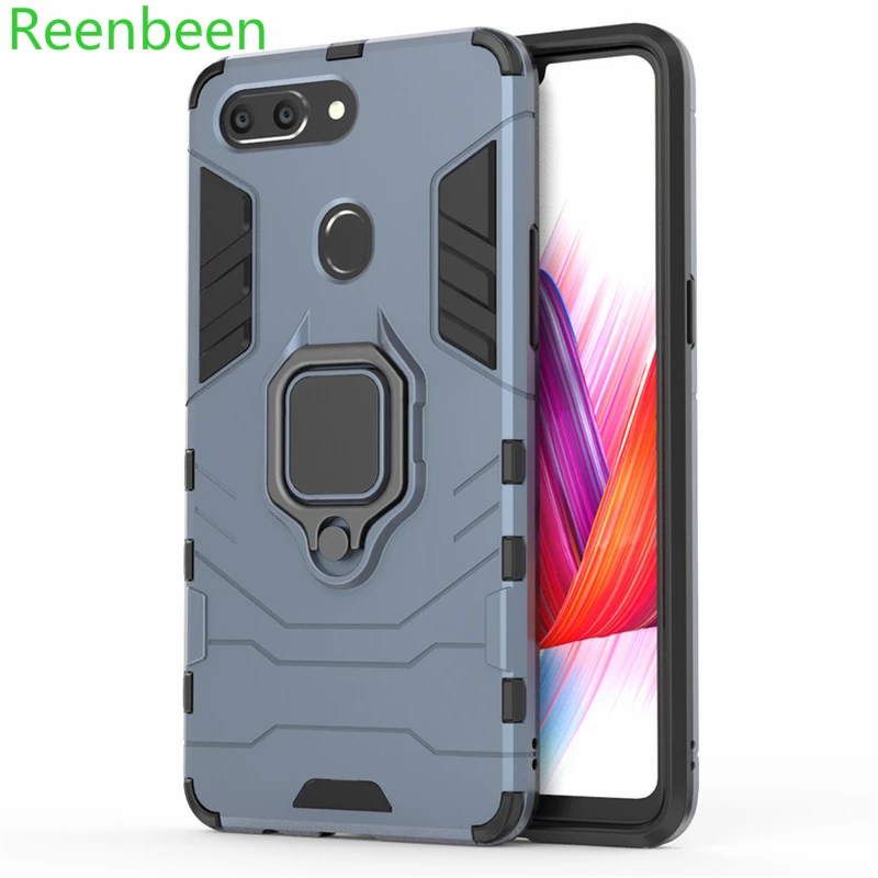 

Armor Ring Case For OPPO A39 A3S A5 A7X A9 AX5 F11 Pro F11Pro F9 K1 Cases Magnetic Car Hold Shockproof Soft Bumper Phone Cover