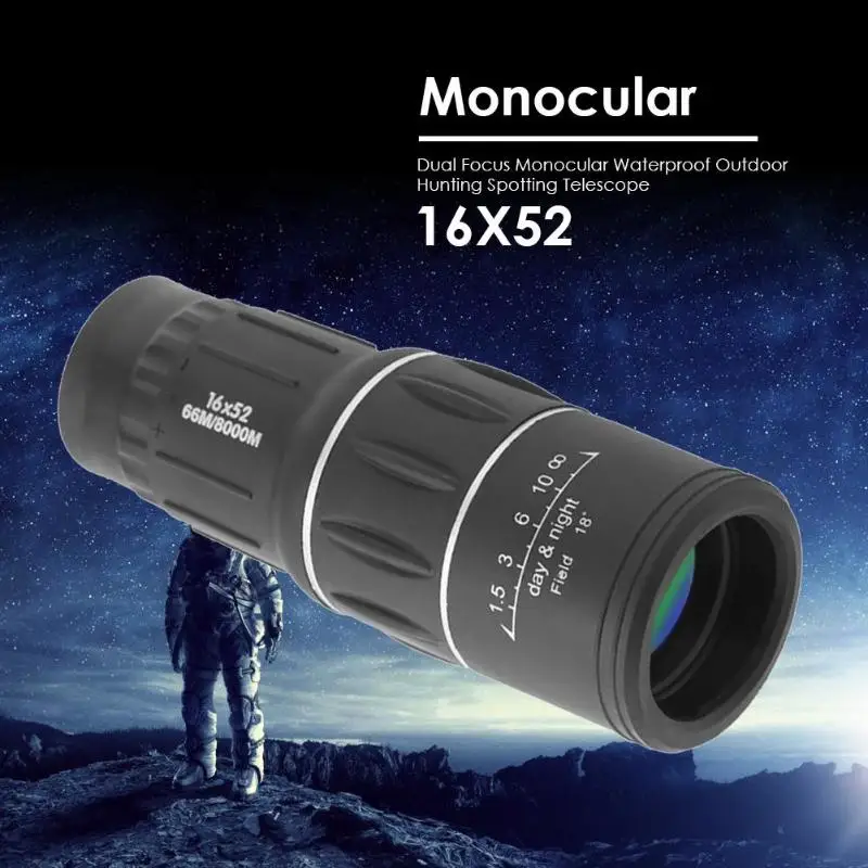 16x52 монокуляр телескоп мощный Двойной фокус портативный ручной ультра Монокуляр прицел для кемпинга Birdwatch Охота 30x25