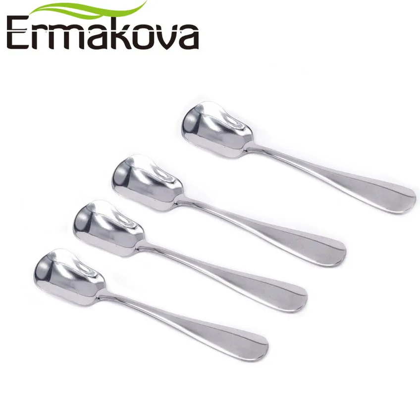 ERMAKOVA 4 шт./лот ложка для мороженого из нержавеющей стали десертная торта набор