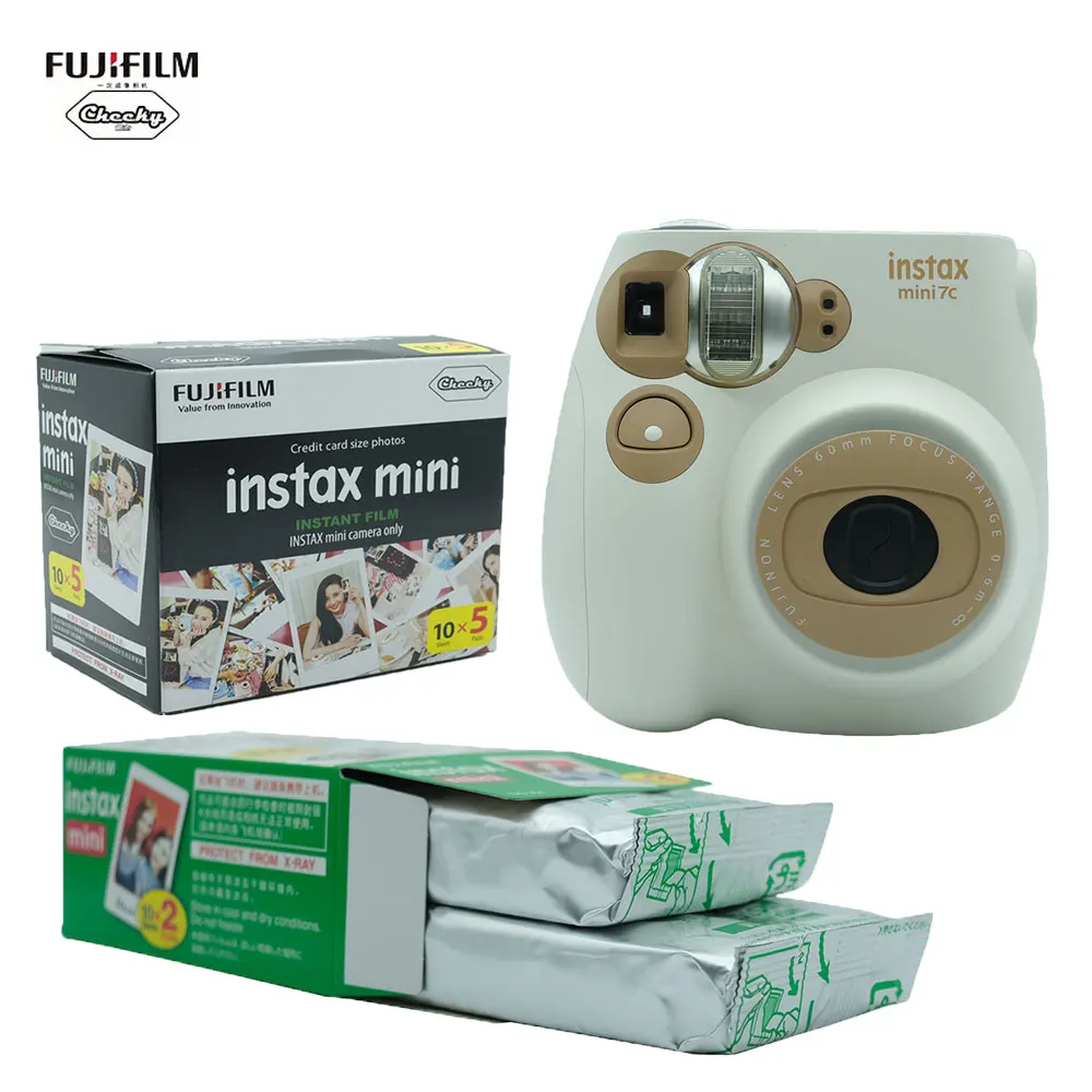 Детский Рождественский подарок Fujifilm Instax Mini Фильм Mini7C Instax камера+ 10 20 50 листов Fujifilm Instax Mini7C 8 пленочная бумага