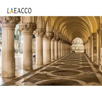 

Laeacco Vintage Old Arch Door Way Corridor Interior Photo Background Photography Backdrop Photocall Photophone Photo Studio