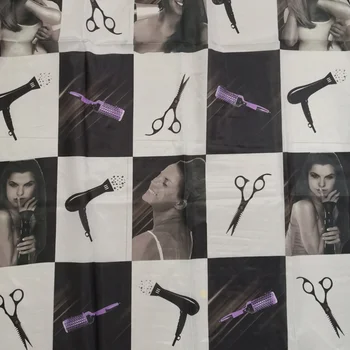 

3pcs Printing Hairdressing Cloth Apron with Salon Comb Barber Shawls Haircut Cape Cloak Haircut Gown