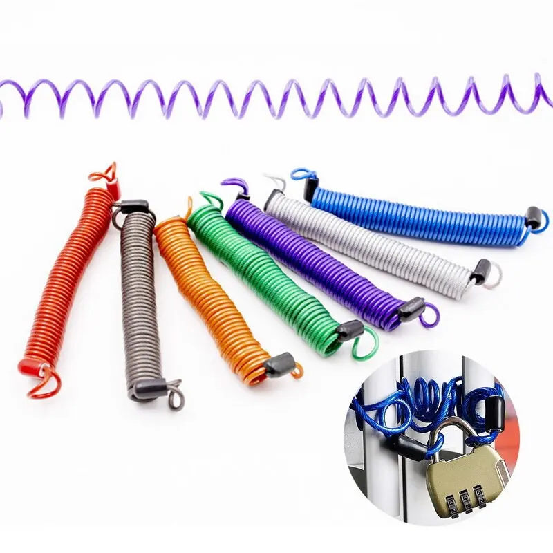 Портативный Противоугонный велосипедный пружинный замок для шлема велосипеда