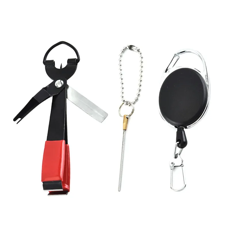 

Fishing Quick Knot Tool Fast Tie Nail Knotter Line Cutter Clipper Nipper with Retractor Fly Tying Tool Tackle Gear