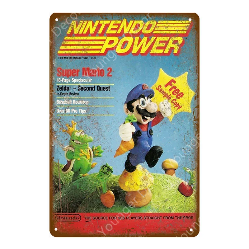 Япония плакат видеоигры nintendo power Супер Марио стикер стены sega Gamer стены искусства дощечки с рисунком комнаты декор YI-030 - Цвет: YD7969EI