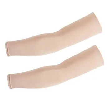 

Unisex Summer UV Protection Milk Silk Cooling Arm Sleeves Anti-Slip Candy Color Protective Cycling Running Long Cover Mittens