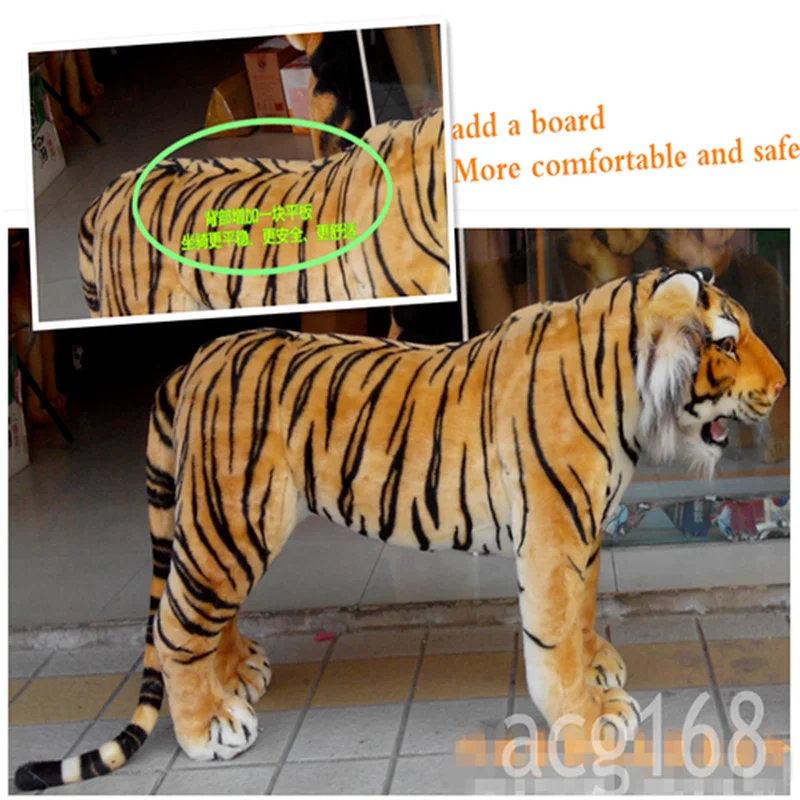 125cm*60cm Giant Big Party Me Tiger Simulation Likelife Plush Soft Toys Gift US Cute Plush