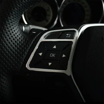

Aluminium Alloy Car Steering Wheel Buttons Frame Decoration Sticker Trim For Mercedes Benz C Class W204 11-13 E Class W212 14-15
