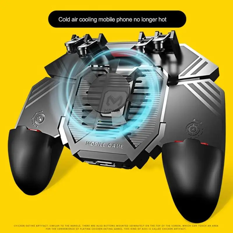 PUBG Controller Helper AK77 Mobile Phone Radiator Six Fingers Linkage Game Button Physical Compress
