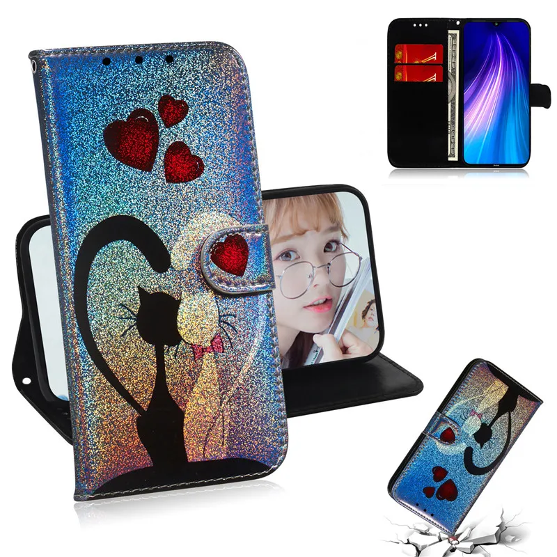 Роскошный блеск покрашенный Чехол-книжка чехол для samsung Galaxy S10E S10 S9 S8 Примечание 10 A6 J4 J6 Plus Note 9 A7 A9 S7 край