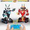 Assembled Building Blocks Intelligent Programming RC Robot 2.4G Dual Remote Control Mode Gravity Sensor Voice Control Robot Toy 5