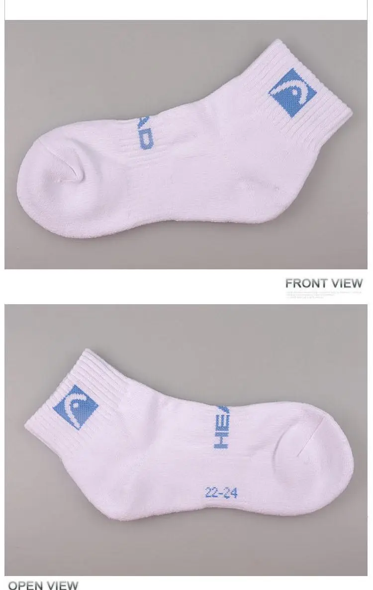 Description Picture 5 of itemHEAD Sport Socks  Raquete De Tennis Gym Stockings Athletic Socks Pure Cotton Absorbs Sweat Prevents Odor Outdoor Mount Sports