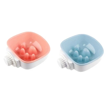 

2PCS Pet Bowl Dog Hanging Anti-Choke Bowl Cat Feeding Water Hanging Bowl Small and Medium Dog Creative Plastic Dog Pot