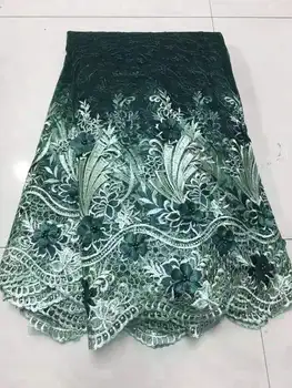 

Latest Nigerian Lace Fabric 2020 High Quality Lace 3d French Bridal Beads Lace Fabric For African Lace Matrial 5yards KHX24C