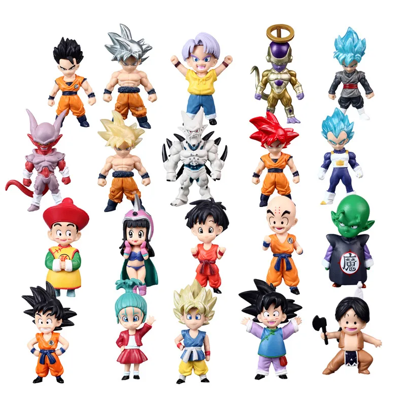 Dragon Ball Z Супер крилин куририн ПВХ фигурка Коллекционная модель игрушки DBZ фигурки - Цвет: 5 PCS Mini No Repeat