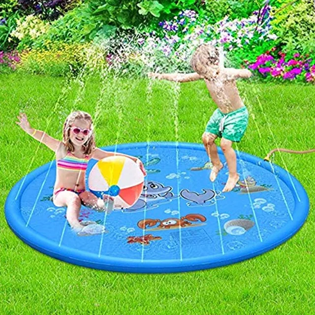 170cm Summer Children's Outdoor Play Water Games Beach Mat Lawn Inflatable Sprinkler Cushion Toys Cushion Gift Fun For Kids Baby 3