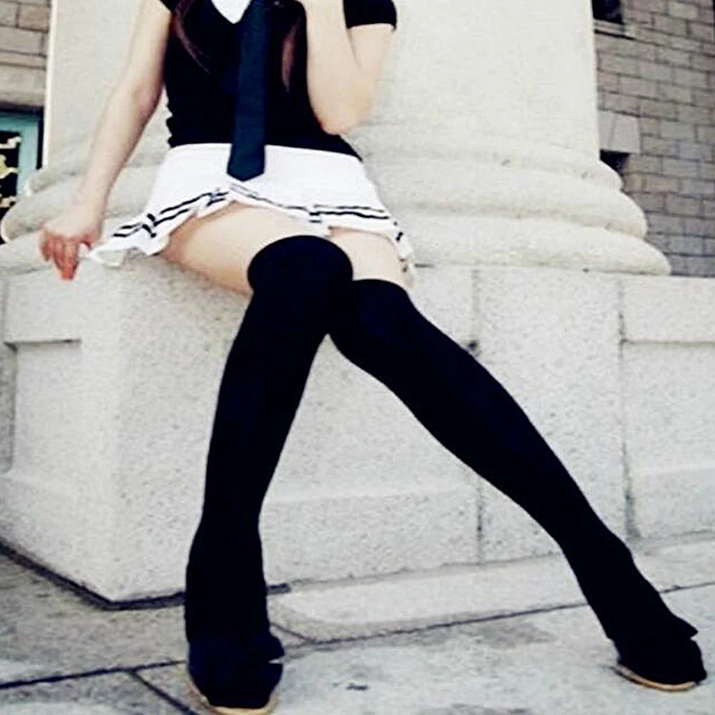  womens knee-high socks Extra Long Cotton Thigh High Socks Over the Knee High Boot Stockings Cotton Leg Warmers sock