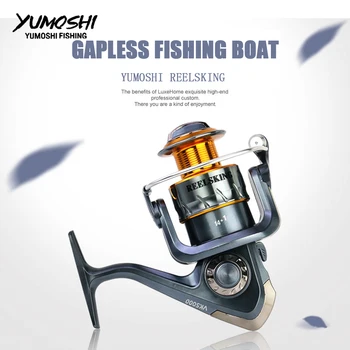 

Yumoshi wheels spinning fishing reel series reel Spinning wheel pesca carretilha fishing feeder Sea Rock lure fishing reels VK