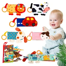 Livre en tissu pour bébé, Montessori, développement sensoriel, apprentissage précoce, éducatif, circulation, animaux, jouets pour bébés