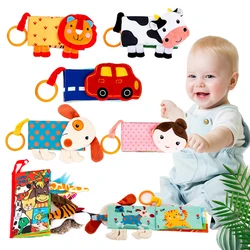 Baby Book Cloth Touch Sensory Development Montessori Early Learning Educational Toddler Traffic Furit Animals Cognize Baby Toys