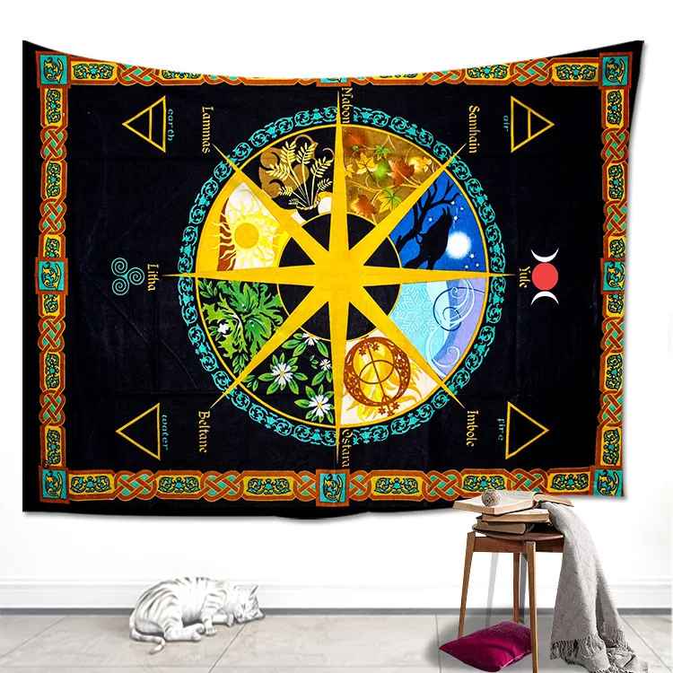 

Psychedelic Astroworld Tapestry Wall Hanging Mandala Moon Bohemian Decor Wall Fabric for Bedroom