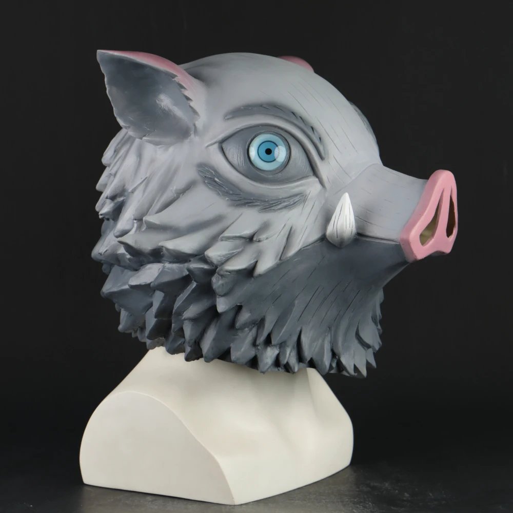 Pig Mask Costume Demon Slayer Overhead Kimetsu no Yaiba animal Masks Halloween Larp