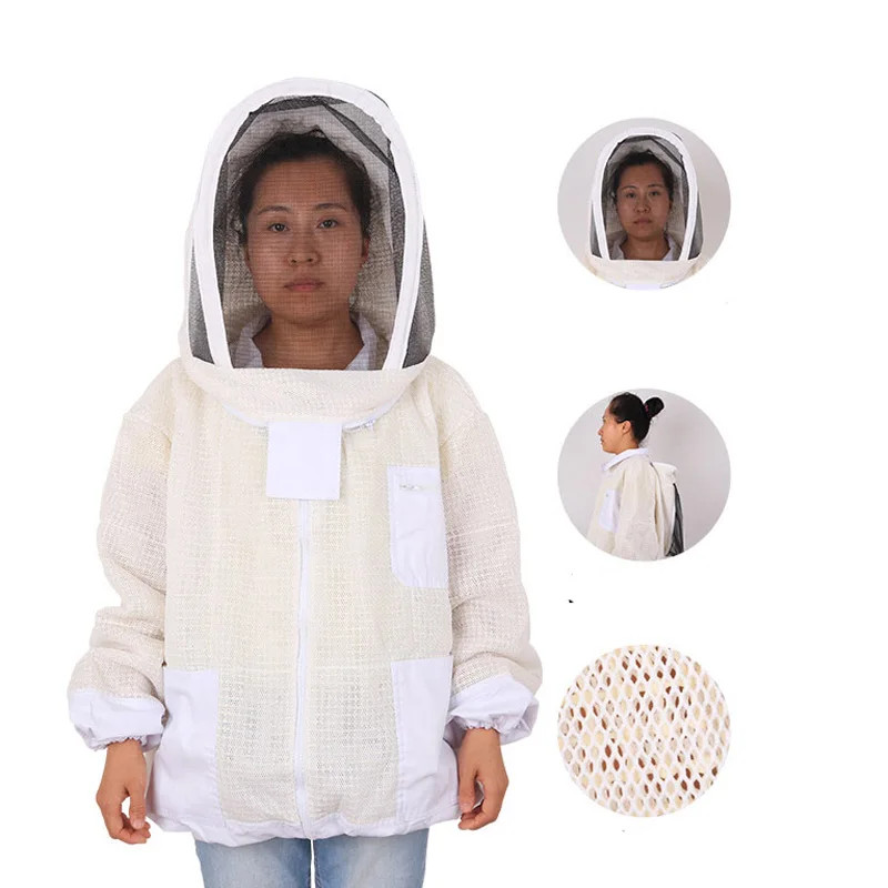 Beekeeper's Protective Suit Beekeeping Jacket Apiculture Three Bee Coat Costume for Beekeeper photo