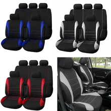 

Interior Parts Universal Car Tuning Auto Seat Covers 9 Set Full Car Styling Seat Cover Polyester Decoration Car Accessories
