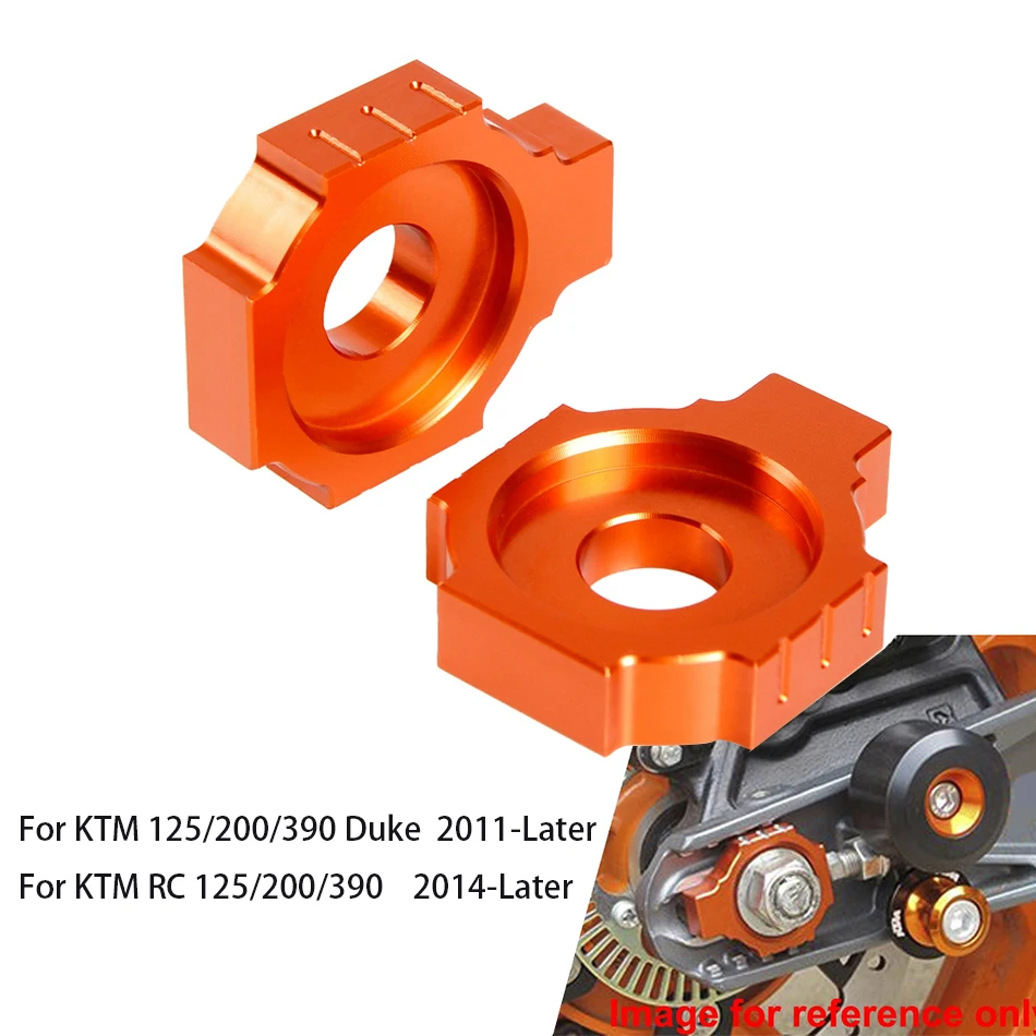 Motorcycle Rear Axle Blocks Chain Adjuster For KTM RC 125 200 390 Duke 2011 2017 2018 RC125