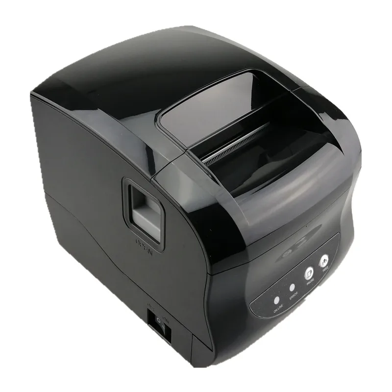 365B 열 스티커 라벨 바코드 POS 프린터 지원 20-80mm 너비 QR 코드 영수증 청구서 인쇄 USB 또는 블루투스 연결
