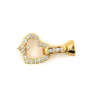 

DIY Necklace Bracelet Connectors Clasp 18K Gold Plating Copper Cubic Zirconia Clasps For Jewelry Making Fastening Accessories