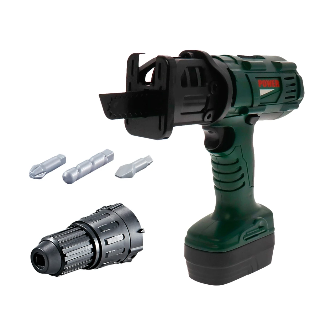 Kids Power Construction Toy Plastic Tool Chainsaw With Sound Pretend Play 